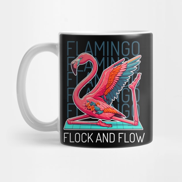 Funny flamingo yoga by Create Magnus